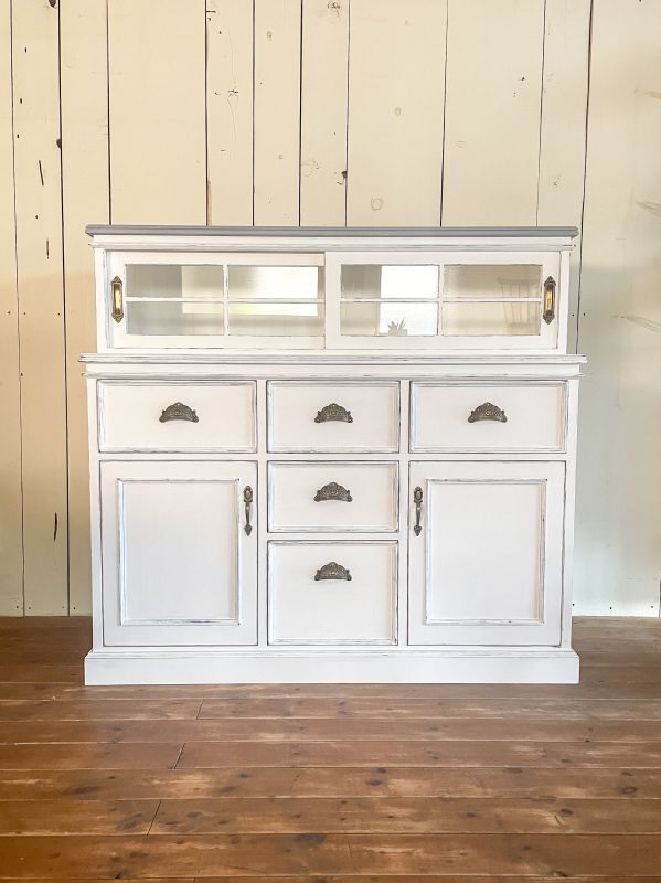 フランスアンティーク調ガラスキャビネットW1400＠東京大阪名古屋の