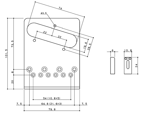テレキャスター ブラスブリッジ クローム通販｜ギターワークス