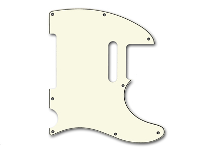 ピックガード テレキャスタータイプ 8点止 パーチメントホワイト3P通販