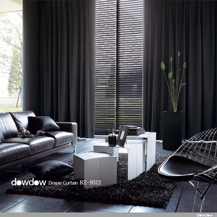 オーダーカーテン新築セット】木製ブラインドと遮光カーテンの