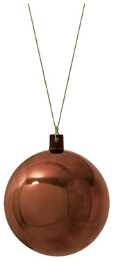 80mmメタリックユニボール(ワイヤー付)(6ケ/パック)（コパー）（商品