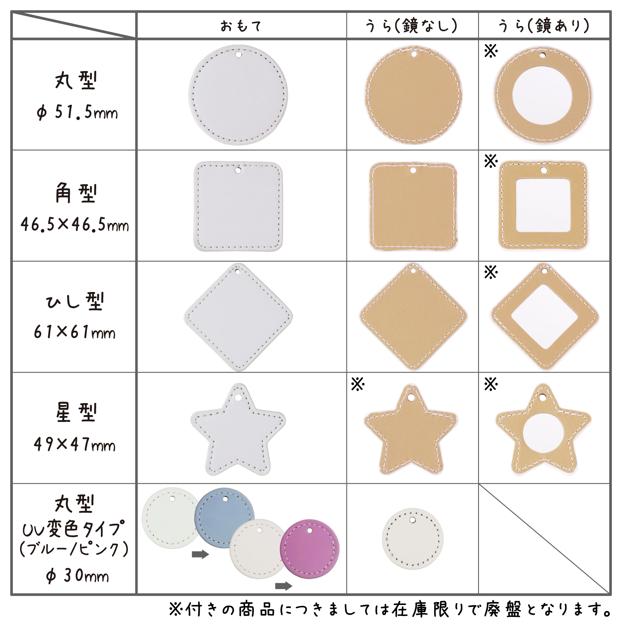 サイズ感がカワイイ、UVプリント対応の合皮製キーホルダー