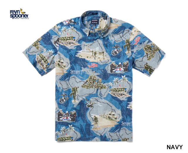 Reynspooner レインスプーナー アロハシャツ MARINES: SEMPER FI