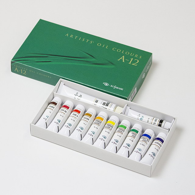 画材の専門店］e-画材.com クサカベ専門家用油絵具 A-12セット（12