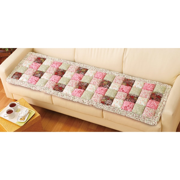 ぽこぽこパッチワーククッション(1人掛け用（2枚組） ピンク): 家具