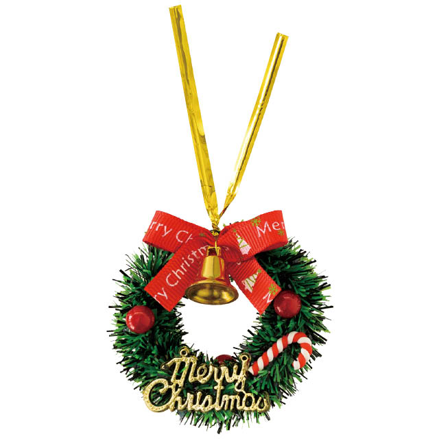 クリスマスフルリールワイヤータイ／リース-2(W60×D25×H60(全長120
