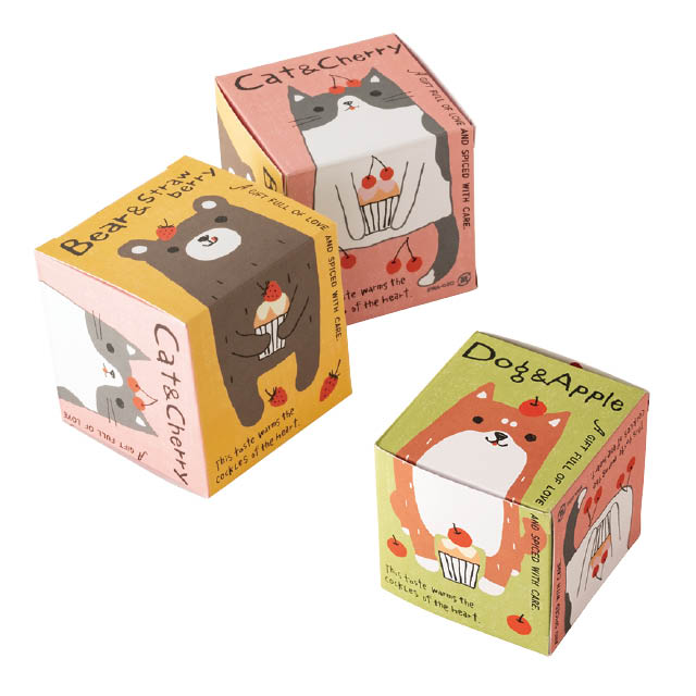 スイートアニマルキューブボックス(W75×D75×H75): ギフトボックス