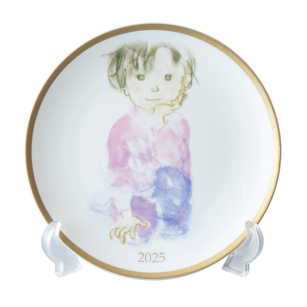 いわさきちひろ 2026年イヤーズプレート(絵をかく女の子) (52581-21325)