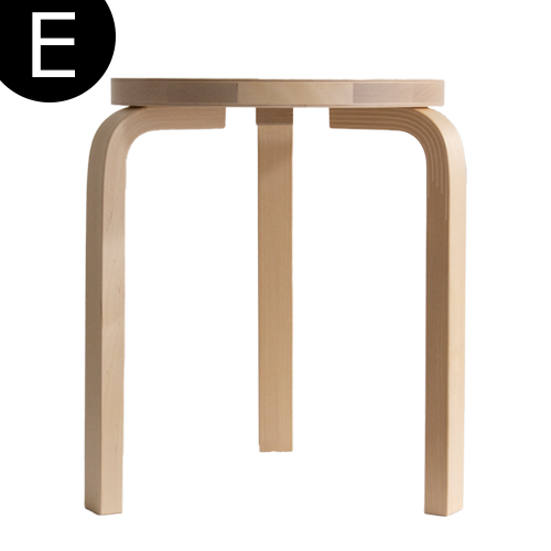 アルテック スツール 60 ナチュラル バーチ材 3本脚 完成品 選べる