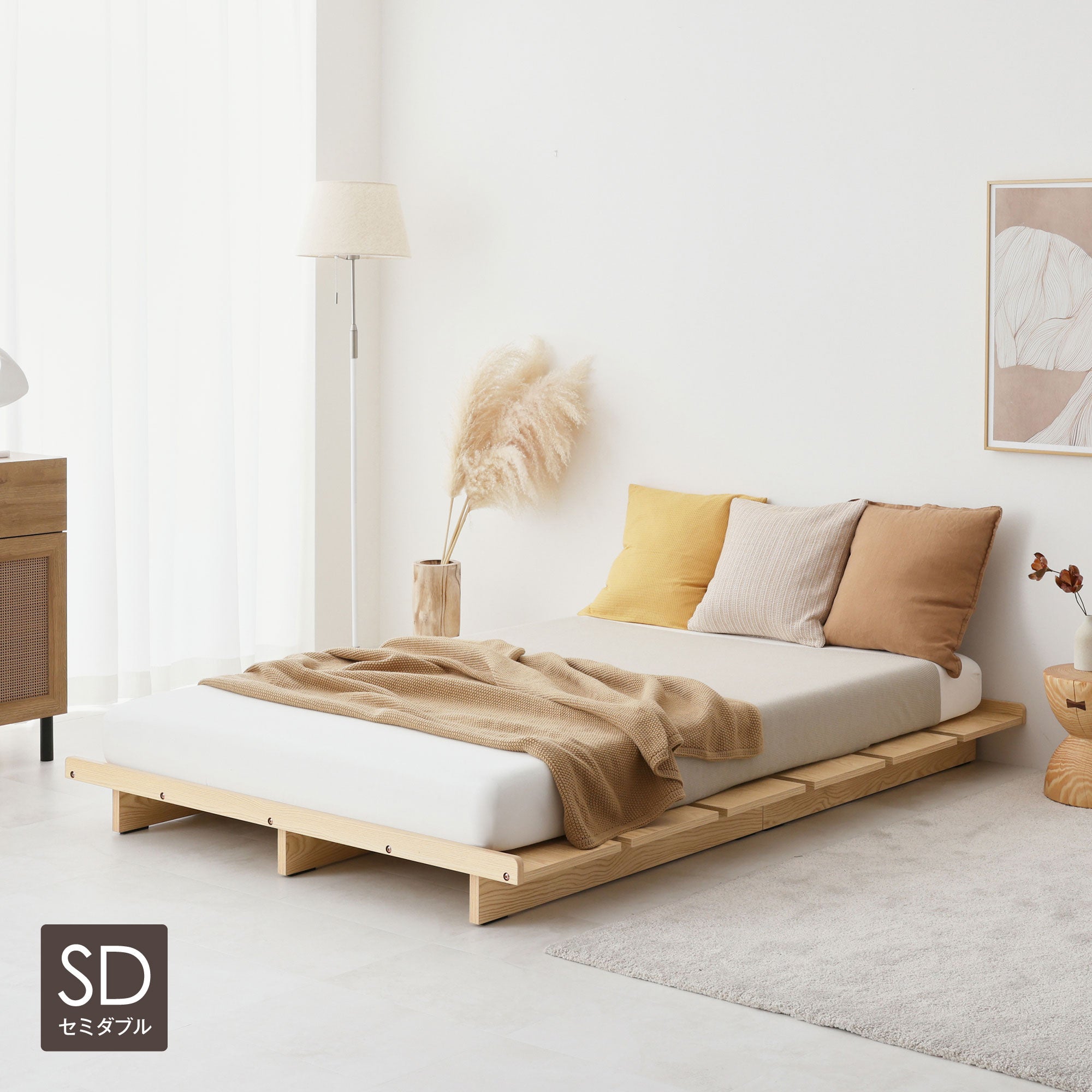 あす着] S/SD/D シングル セミダブル ダブル すのこベッド ベッド