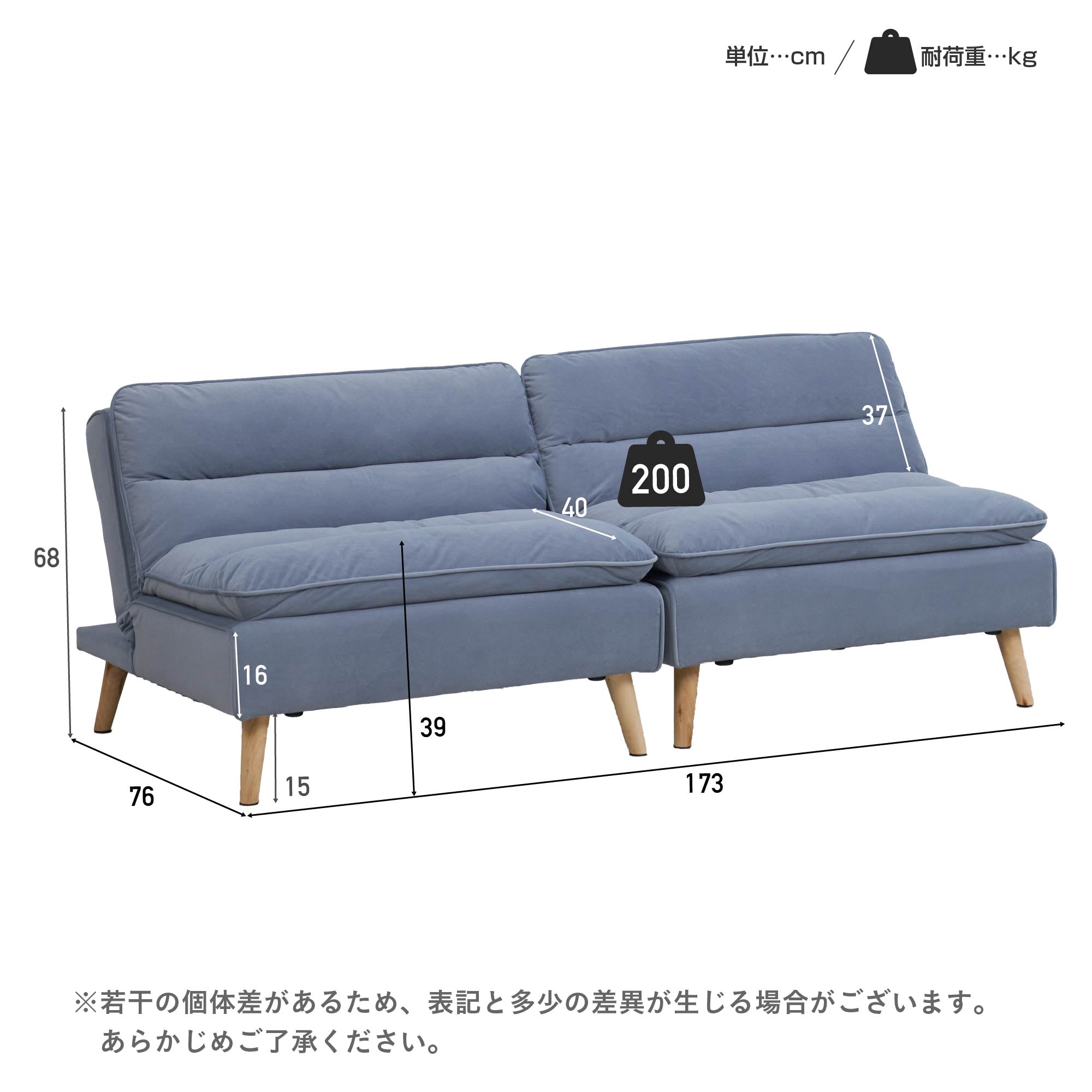 あす着] 幅173cm 6段階リクライニング式 ソファベッド ソファー 2人