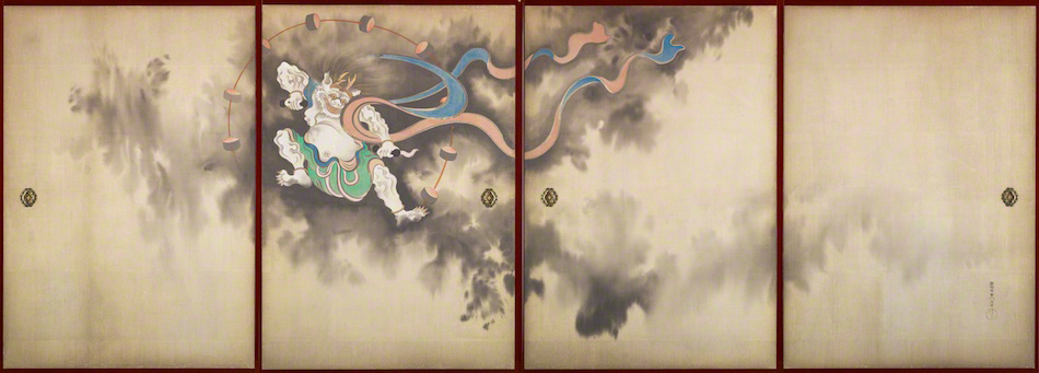 風神雷神図襖 | 鈴木其一 | 収蔵品詳細 | 作品を知る | 東京富士美術館