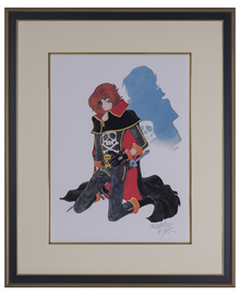 松本零士 直筆サイン入り版画「宇宙海賊キャプテンハーロック」（松本