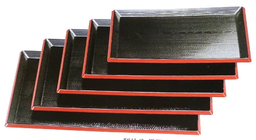 利休盆 木目 黒天朱 ABS樹脂製の通販-フクジネット/業務用漆器/おぼん