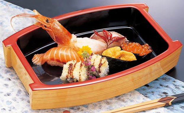 舟形盛桶（一人用） 白木の通販-フクジネット/業務用漆器/寿司桶