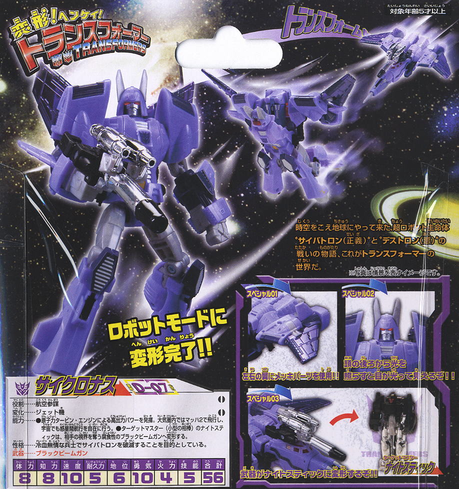 変形！ヘンケイ！トランスフォーマー D-07 サイクロナス (完成品
