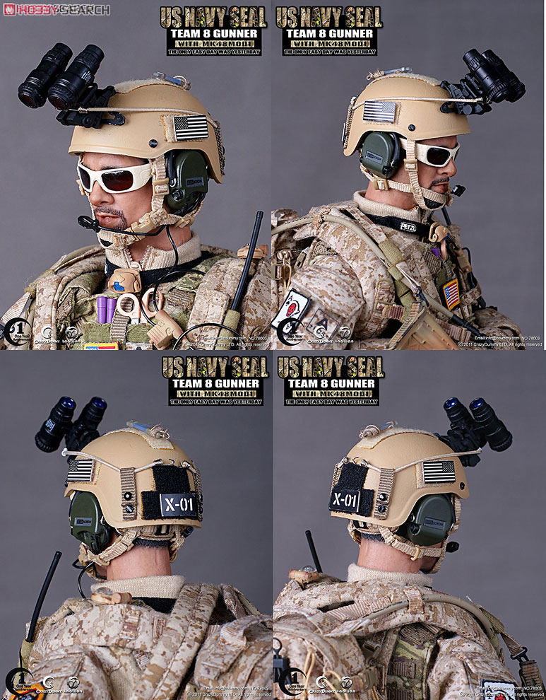 Crazy Dummy - 1/6 U.S.Modern Navy Seal Team 8 Gunner With MK48