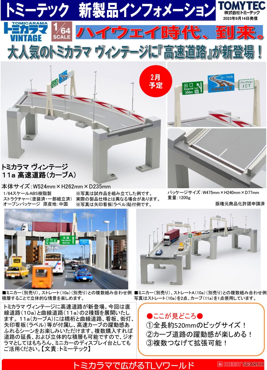トミカラマヴィンテージ11a 高速道路 (カーブA) (ミニカー) - ホビー