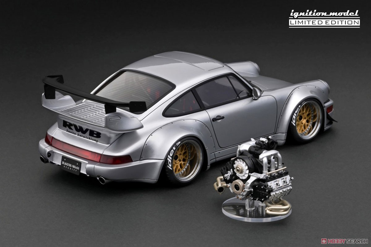 RWB 964 Silver With Engine (ミニカー) - ホビーサーチ ミニカー