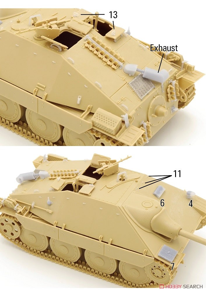 WWII ドイツ 駆逐戦車38 ヘッツァー用ディテールセット (プラモデル