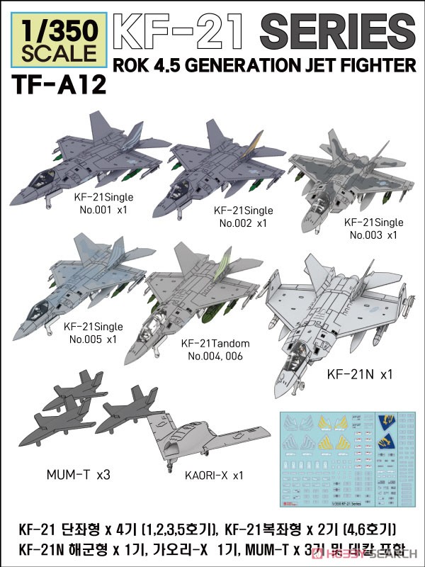現用 韓国 KF-21ボラメ ステルス戦闘機シリーズ/KAORI-Xステルス無人