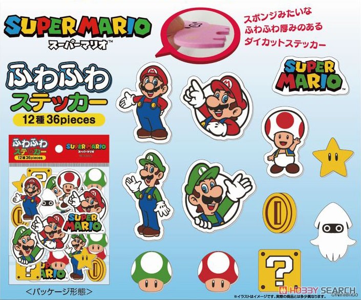 スーパーマリオ ふわふわステッカー (キャラクターグッズ) - ホビー