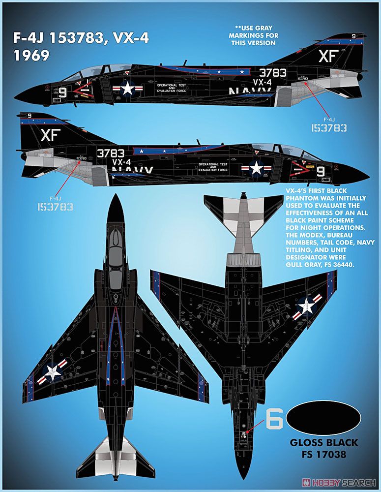 アメリカ海軍 F-4J VX-4 ブラックバニー (デカール) - ホビーサーチ