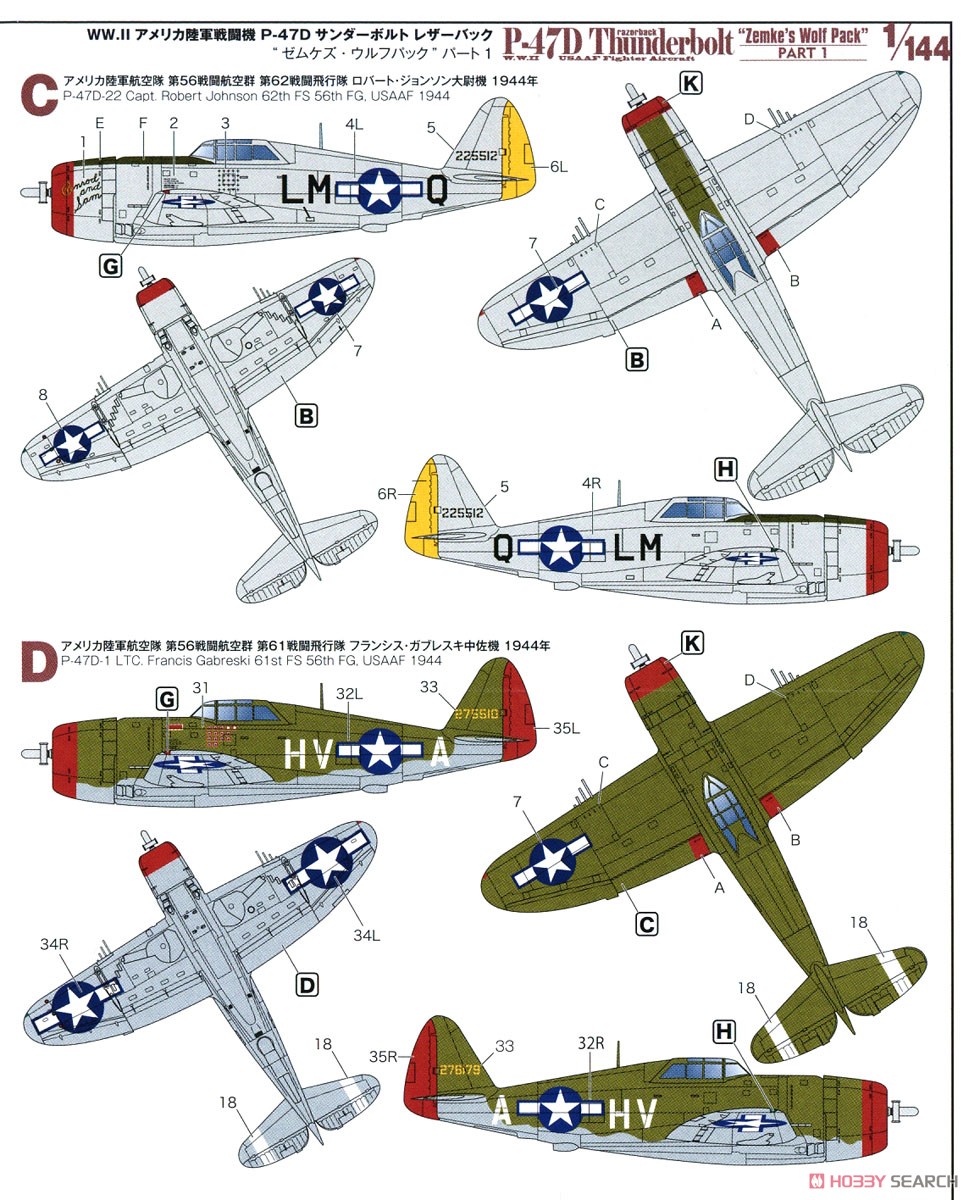 アメリカ陸軍戦闘機 P-47D サンダーボルト NEW レザーバック `ゼムケズ