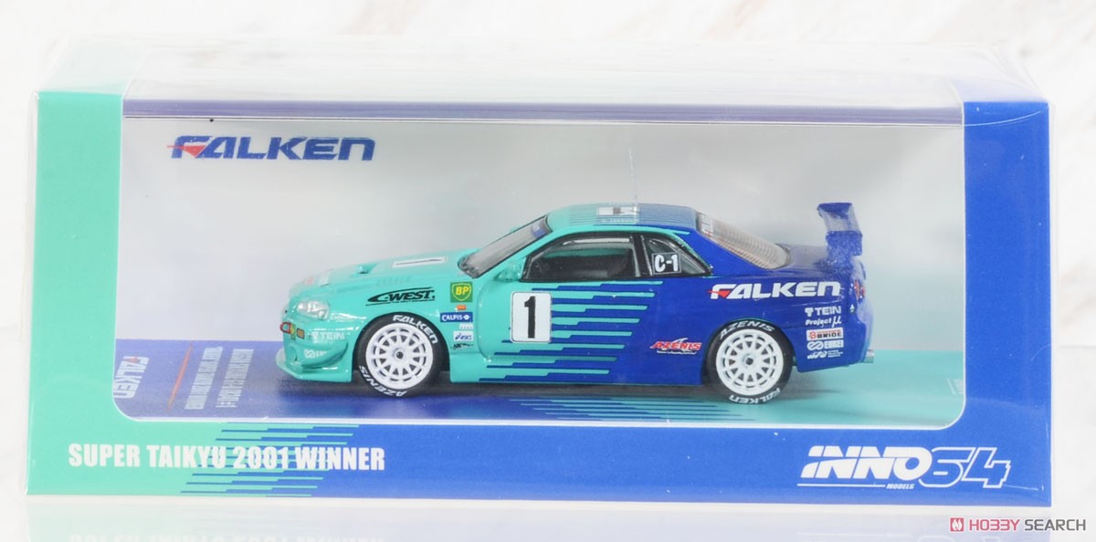 Skyline GT-R R34 #1 `FALKEN` Super Taikyu 2001 Winter (Diecast Car
