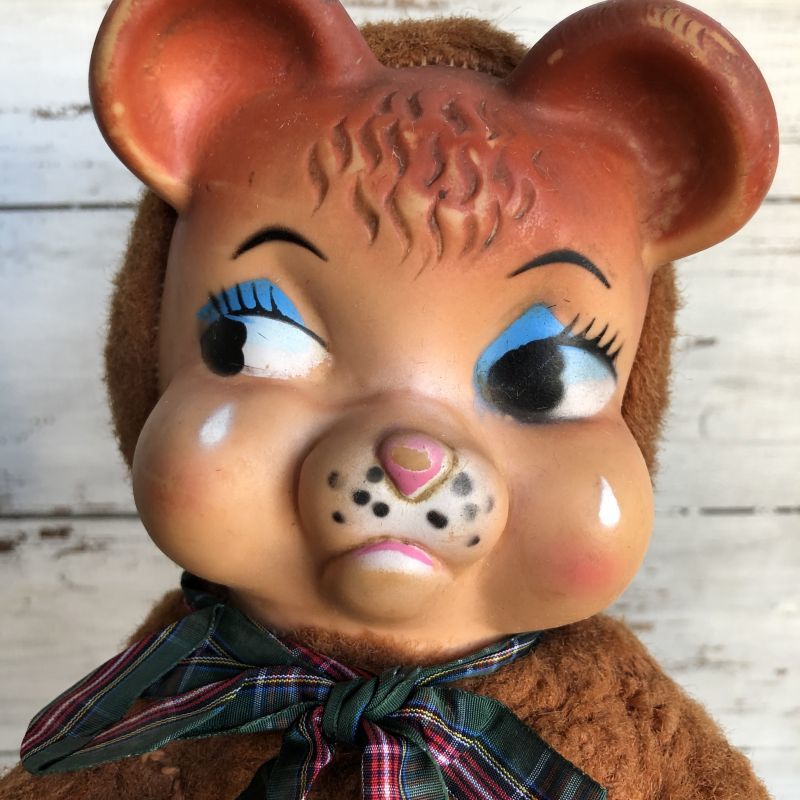 Vintage Rubber Face Doll Crying Bear (S782) - 2000toys Antique Mall