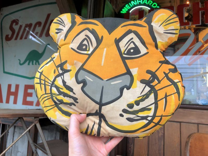 60s Vintage Esso Exxon Friends Of The Tiger Pillow Cushion (B416
