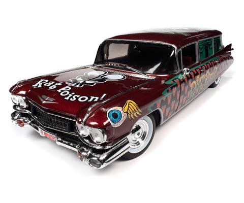 Rat Fink - 1959 Cadillac Eldorado Hearse in Black Red and Green - 303
