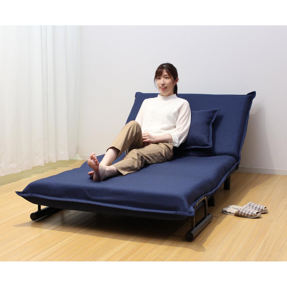 谷村実業 3WAY ソファベッド 大 ネイビー の通販 | ホームセンター
