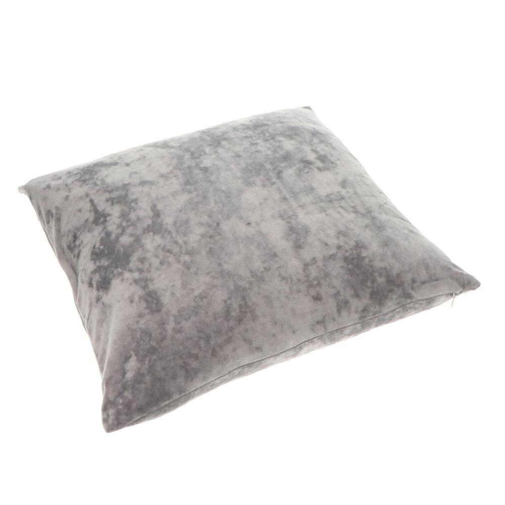 アテーナライフ クッションカバー ベルベット グレー 45×45cm の