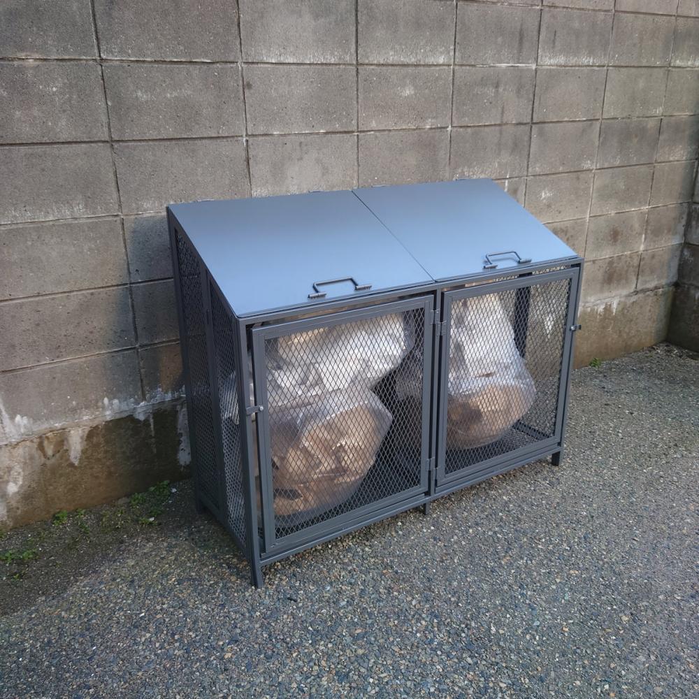 アテーナライフ 折りたたみゴミステーション ダブル 約400L の通販