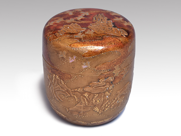 塩の山蒔絵 大棗 豊平翠香(作) 共箱 古今和歌集より文字入り | 古美術