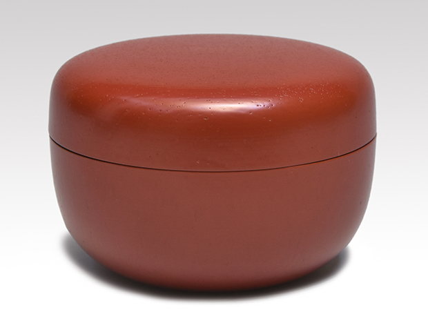 川北良造(作) 槻(欅) 柿合朱 平棗 共箱 人間国宝 未使用 | 古美術ささき