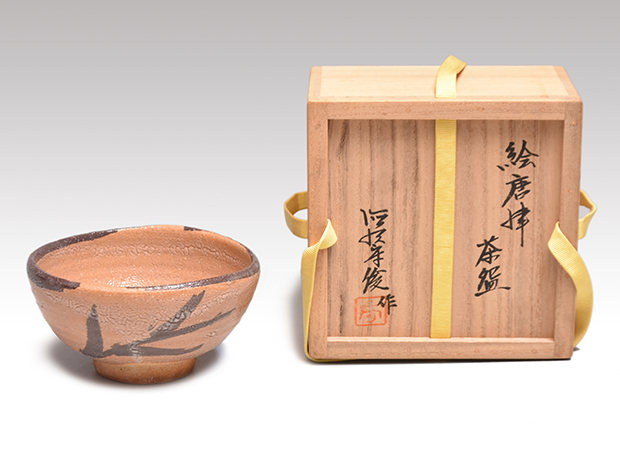 絵唐津茶碗 徳澤守俊(作) 共箱 | 古美術ささき