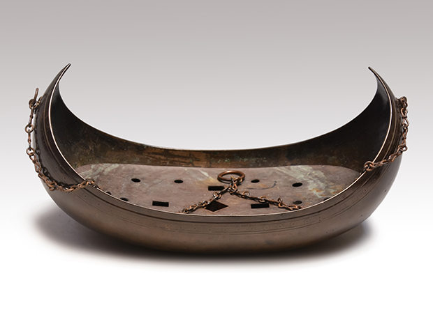 唐銅 釣舟花入 鵬雲斎箱書 | 古美術ささき