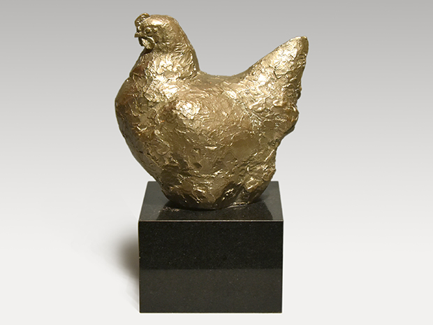 彫刻家 古賀忠雄(作) 「鶏」 ブロンズ製 古賀晟鑑定書付 | 古美術ささき
