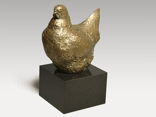 彫刻家 古賀忠雄(作) 「鶏」 ブロンズ製 古賀晟鑑定書付 | 古美術ささき