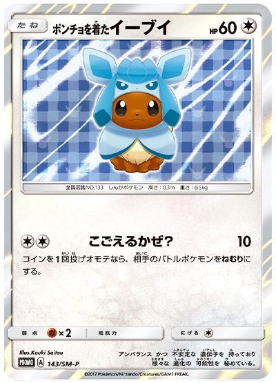 ポンチョを着たイーブイ(143/SM-P) （レアリティ無し）【ポケモン
