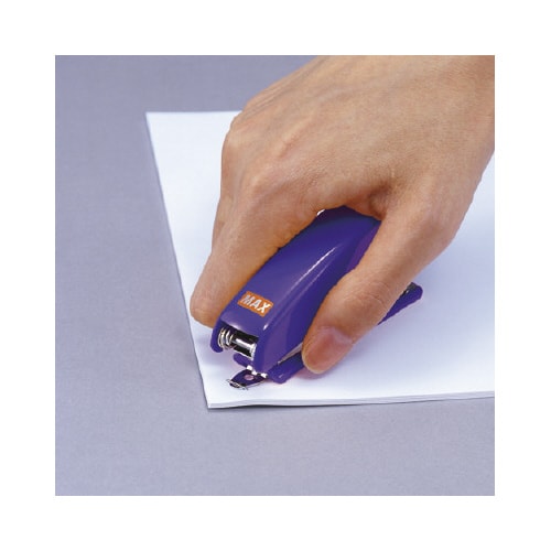マックス コンパクトホッチキス 20枚とじ ブルー 幅21×長さ90×高