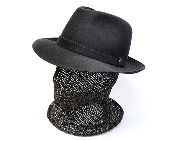 GUERRA1855(グエラ) ファーフエルト中折れ帽 カシミア ハット 秋冬