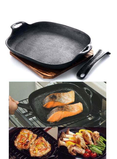 南部鉄器 ＞ 南部鉄鍋 ＞ 南部鉄鍋 焼き焼きグリル どっしりタイプ 深形