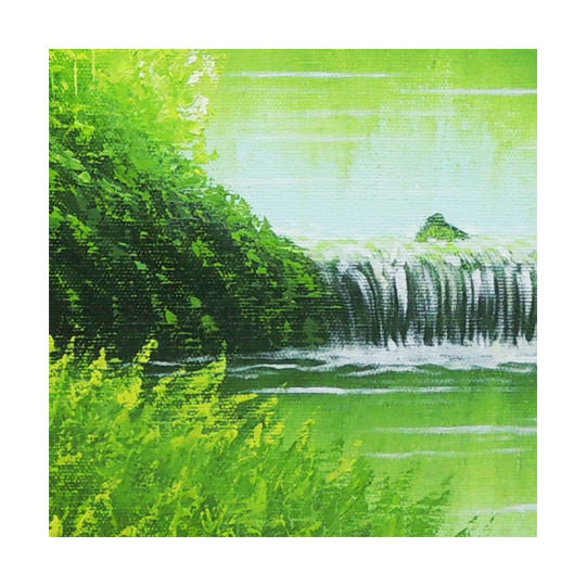 絵画 油絵 陽光 (横山守) 送料無料 【肉筆】【油絵】【日本の風景