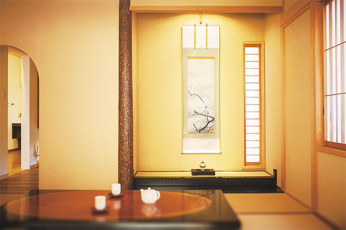 紅白梅に鶯 田中登志 尺五立 肉筆（冬・春）！ 冬 - 掛け軸（掛軸