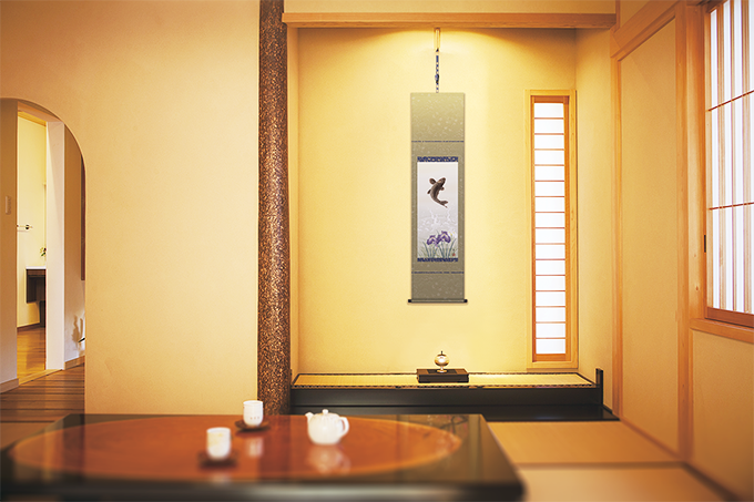 白馬武者 長江桂舟 （三美会） 尺幅！ 端午の節句 - 掛け軸（掛軸