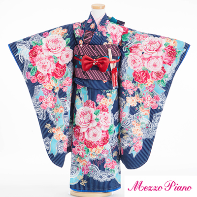 七五三 着物 レンタル 7歳 四つ身セット 320119 Mezzo Pianoメゾピアノ