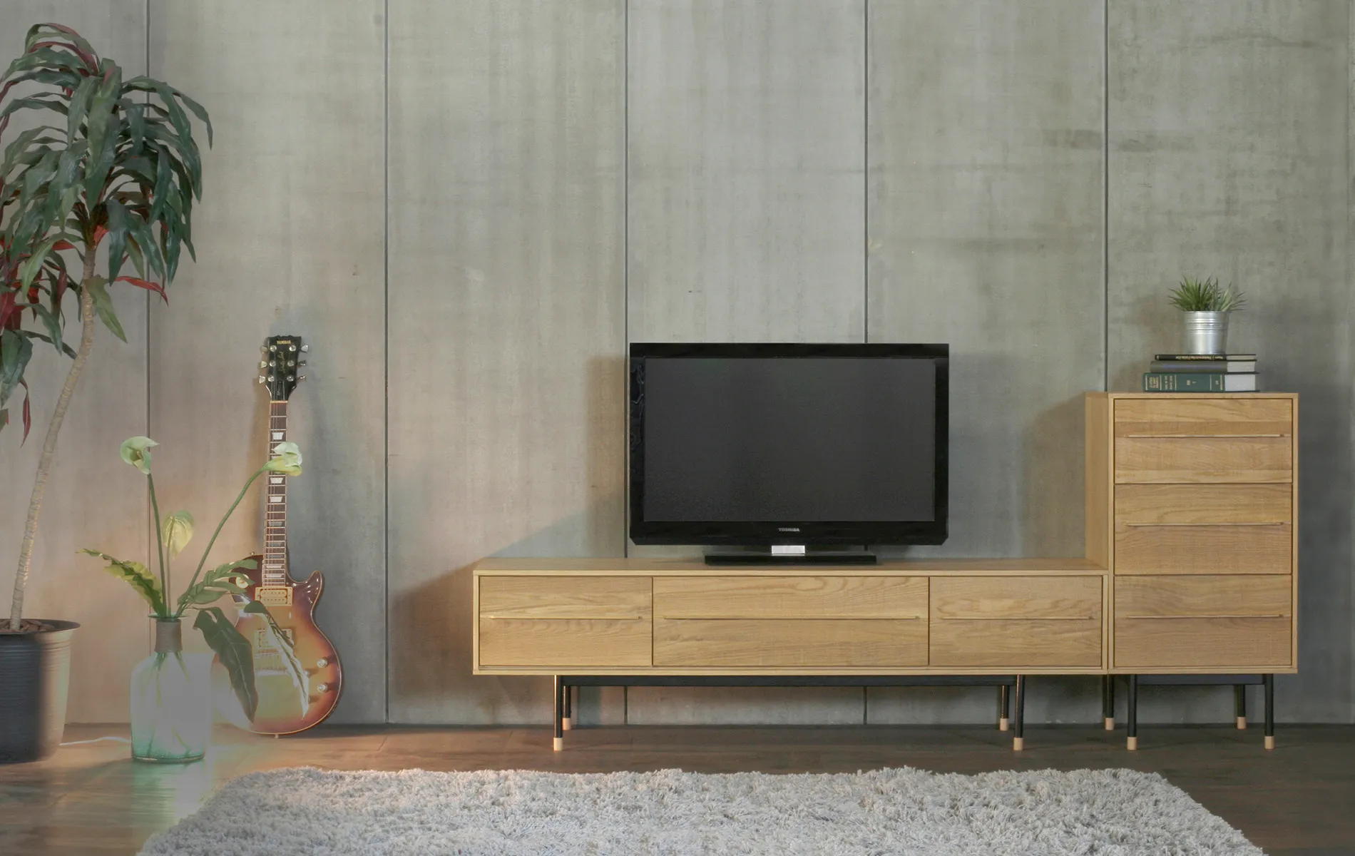 DRIFT OAK TV BOARD ドリフトオーク テレビボード | 起立木工株式会社